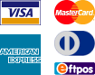 We accept Visa, Mastercard, American Express, Diner's Club, and Eftpos Credit card logos